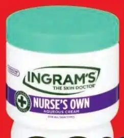 Shoprite INGRAM'S NURSE'S OWN AQUEOUS CREAM 525ml offer