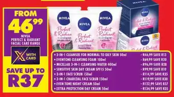 Shoprite NIVEA PERFECT & RADIANT FACIAL CARE RANGE offer