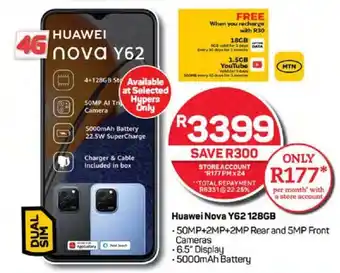 Pick n Pay Huawei Nova Y62 128GB offer