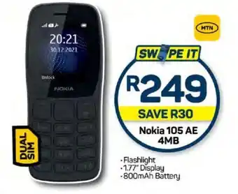 Pick n Pay Nokia 105 AE 4MB offer