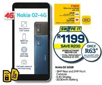 Pick n Pay Nokia 02 32GB offer