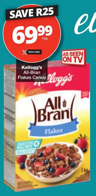 Checkers Kellogg's All-Bran Flakes Cereal offer