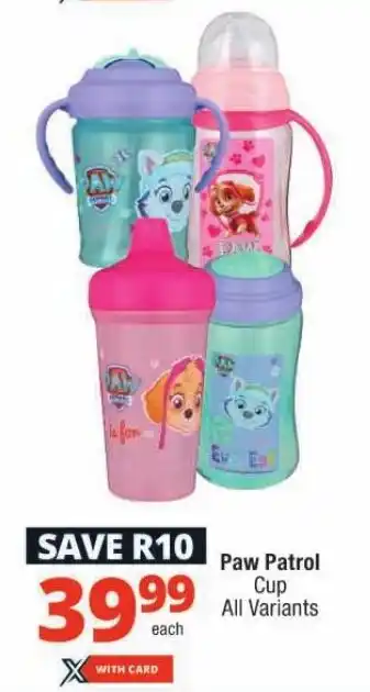 Checkers Paw Patrol Cup All Variants offer