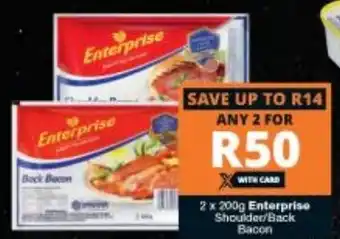 Enterprise Shoulder/Back Bacon 2x200g