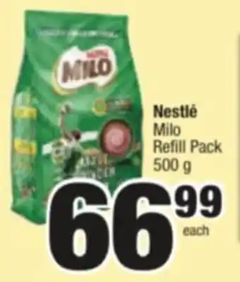 Spar Savemor Nestlé Milo Refill Pack 500g offer