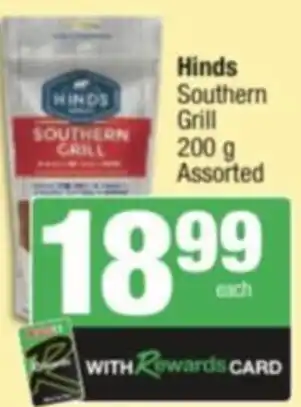 Spar Savemor Hinds Southern Grill 200 g Assorted offer