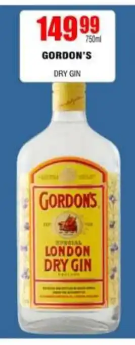 Prestons Gordon's Dry Gin 750ml offer