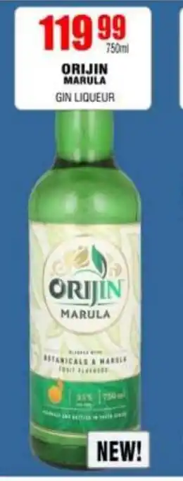 Prestons Orijin Marula Gin Liqueur 750ml offer