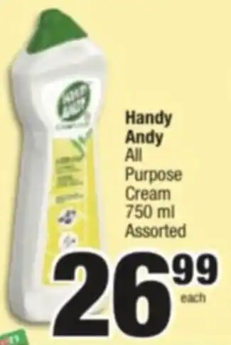 Spar Savemor Handy Andy All Purpose Cream 750 ml Assorted offer