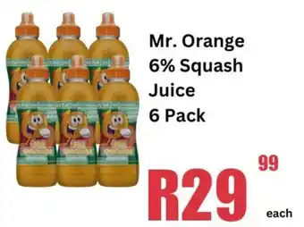 Spar Savemor Mr. Orange 6% Squash Juice 6 Pack offer