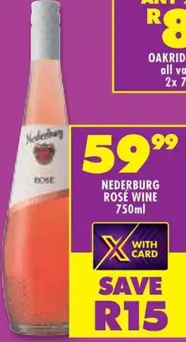 Shoprite NEDERBURG ROSÉ WINE 750ml offer