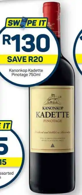 Pick n Pay Kanonkop Kadette Pinotage 750ml offer