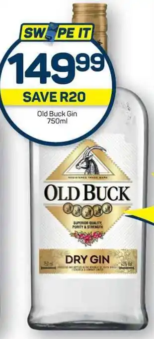 Pick n Pay Old Buck Gin 750ml offer