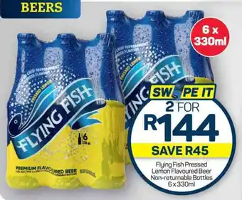 Pick n Pay Flying Fish Pressed Lemon Flavoured Beer Non-returnable Bottles 6x330ml offer