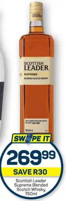 Pick n Pay Scottish Leader Supreme Blended Scotch Whisky 750ml offer