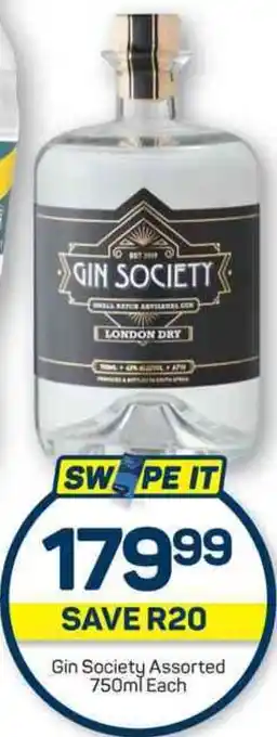 Pick n Pay Gin Society Assorted 750ml Each offer