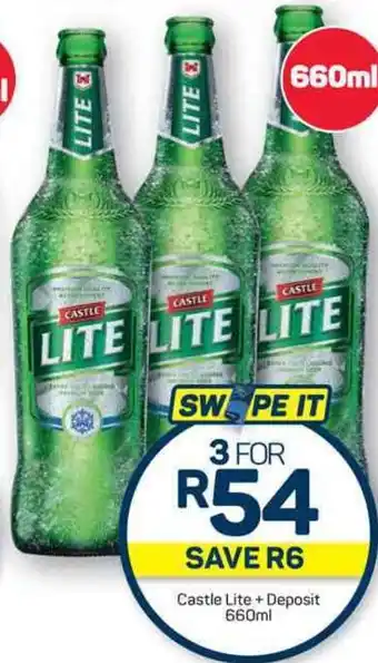 Pick n Pay Castle Lite+Deposit 660ml offer