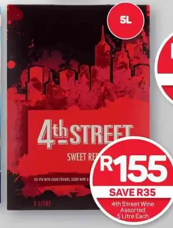 Pick n Pay 4th Street Wine Assorted 5 Litre Each offer