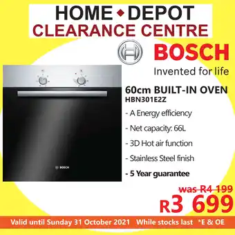 Bosch - 60cm Built-In Oven - HBN301E2Z