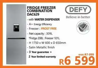 Defy - Fridge Freezer Combination - DAC629