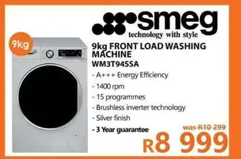 Tafelberg Furnishers Smeg - 9kg Front Load Washing Machine - WM3T94SSA offer