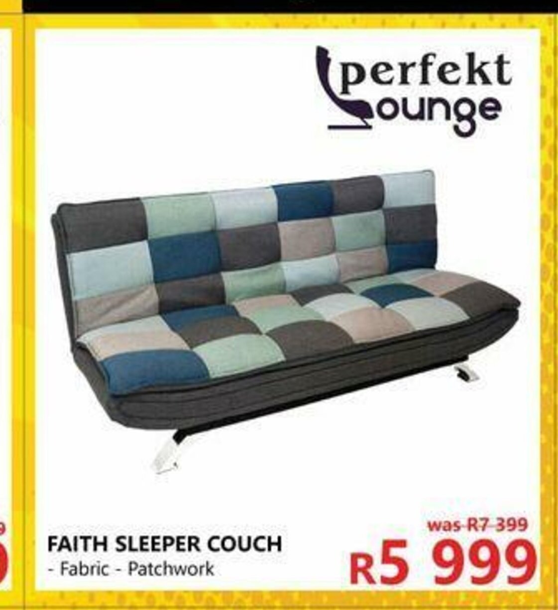 Perfekt Lounge Faith Sleeper Couch offer at Tafelberg Furnishers