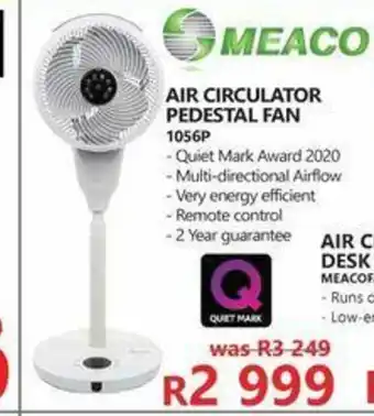 Meaco - Air Circulator Pedestal Fan - 1056P