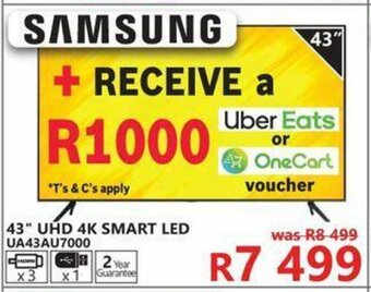 Tafelberg Furnishers Samsung - 43" UHD 4K Smart LED - UA43AU7000 offer