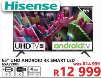 Tafelberg Furnishers Hisense - 65" UHD Android 4K Smart LED - 65A7200F offer