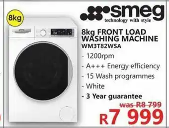 Tafelberg Furnishers Smeg - 8kg Front Load Washing Machine - WM3T82WSA offer