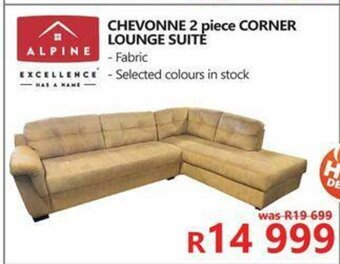 Alpine - Chevonne 2 Piece Corner Lounge Suite