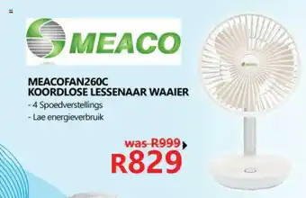 Meaco - MEACOFAN260C Koordlose Lessenaar Waaier