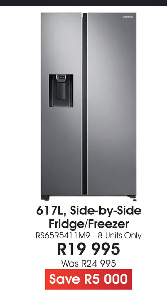 Samsung 617L, SidebySide Fridge/Freezer offer at The Digital Experience