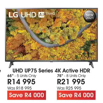 LG - UHD UP75 Series 4K Active HDR - 65"