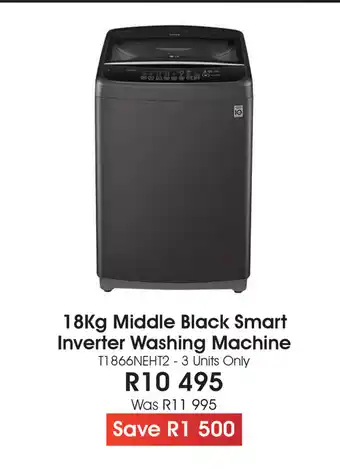 The Digital Experience LG - 18kg Middle Black Smart Inverter Washing Machine offer