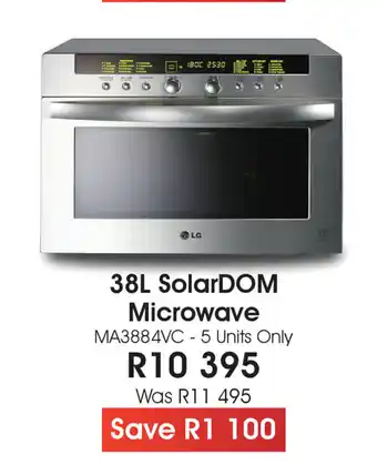 The Digital Experience LG - 38L SolarDOM Microwave offer