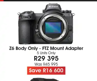 The Digital Experience Nikon - Z6 Body Only - FTZ Mount Adapter offer