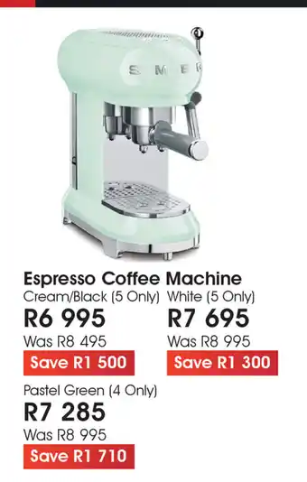 The Digital Experience Smeg - Espresso Coffee Machine - Pastel Green offer