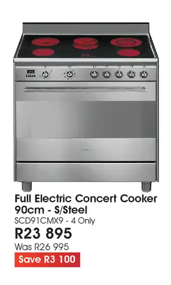 The Digital Experience Smeg - Full Electric Concert Cooker 90cm - S/Steel offer