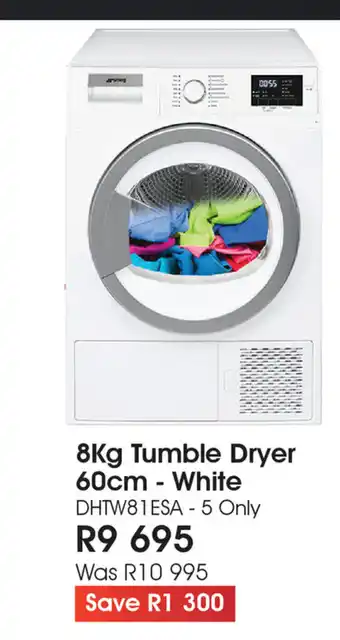 The Digital Experience Smeg - 8kg Tumble Dryer 60cm - White offer