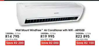 The Digital Experience Samsung - Wall Mount WindFree™ Air Conditioner with WiFi - AR9500 - 12000Btu offer
