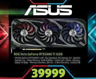 Incredible Connection Asus - ROG Strix GeForce RTX3080 Ti 12GB offer