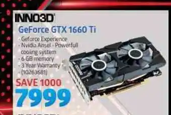 Incredible Connection INNO3D - GeForce GTX 1660 Ti offer
