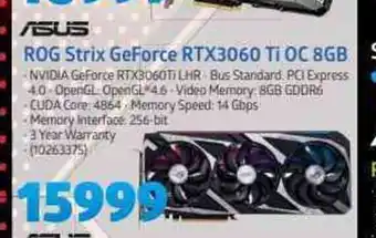 Incredible Connection ASUS - ROG Strix GeForce RTX3060 Ti OC 8GB offer