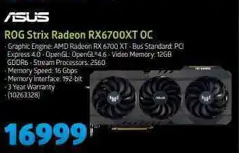 Incredible Connection ASUS - ROG Strix Radeon RX6700XT OC offer