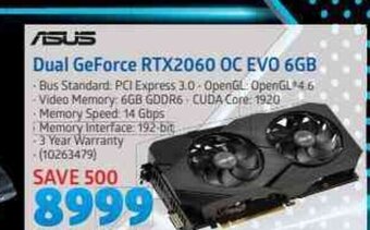Incredible Connection ASUS - Dual GeForce RTX2060 OC EVO 6GB offer