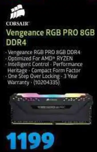Incredible Connection Corsair - Vengeance RGB Pro 8GB DDR4 offer