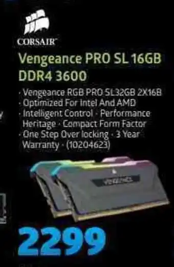Incredible Connection Corsair - Vengeance Pro SL 16GB DDR4 3600 offer