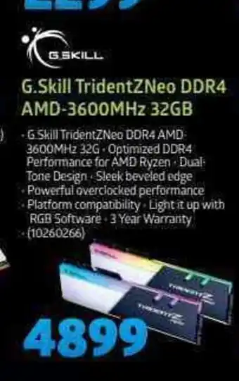 Incredible Connection G.Skill - Trident Z Neo DDR4 AMD-3600MHz 32GB offer