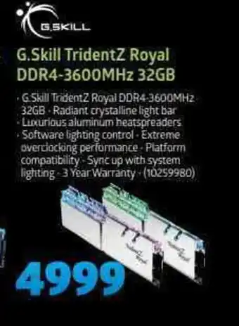 G.Skill - TridentZ Royal DDR4-3600MHz 32GB
